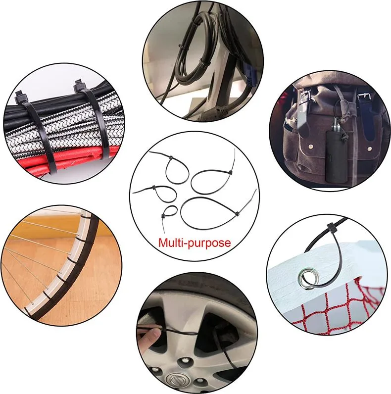 POWERTECH δεματικά καλωδίων TIES-050, 250x3.6mm, μαύρα, 100τμχ — εικόνα 2