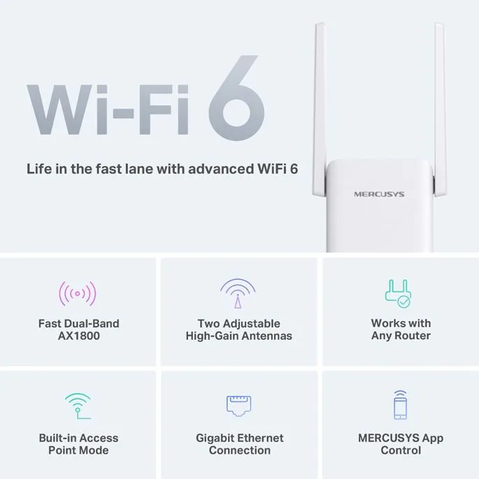 MERCUSYS range extender ME70X, Wi-Fi 6, 1800Mbps AX1800, Ver. 1.0 — εικόνα 3