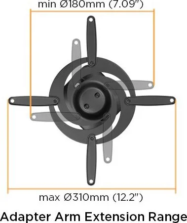 BRATECK Βάση για projectors EPB-2, οροφής, 360° περιστροφή, 15kg — εικόνα 6