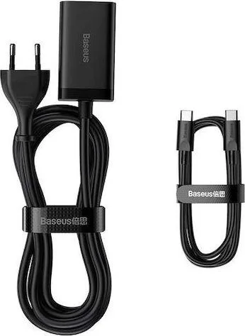 BASEUS GAN 3 PRO φορτιστής ΓΡΗΓΟΡΗΣ φόρτισης, 4 ΘΥΡΕΣ, 65W, ΜΑΥΡΟΣ — εικόνα 3