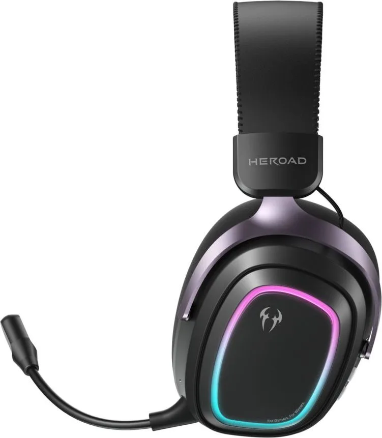 QCY Heroad GT2 Black Wired/Wireless/BT/3.5jack/USB-C THX Gaming Headset PS4/PS5/PC — εικόνα 2