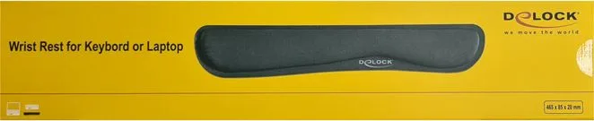 DELOCK στήριγμα καρπού για πληκτρολόγιο/laptop 12558, 20x85x465mm, μαύρο — εικόνα 3