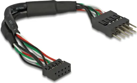 DELOCK καλώδιο USB 2.0 10-pin 2mm σε 2.54mm 41977, 480 Mbps, 12cm
