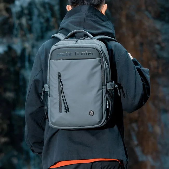 ARCTIC HUNTER τσάντα πλάτης B00534 με θήκη laptop 15.6", 21L, γκρι — εικόνα 8