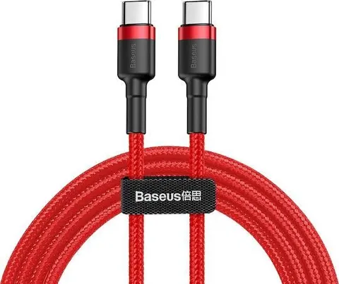 BASEUS Cafule, καλώδιο ΓΡΗΓΟΡΗΣ φόρτισης, Type-C ΣΕ Type-C, 3A, 1m, κόκκινο