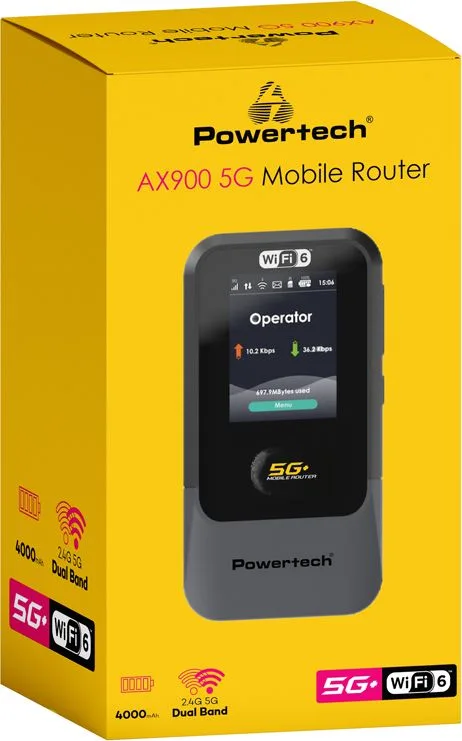 POWERTECH 5G mobile router PT-1512, WiFi 6, AX900 dual band, 4000mAh — εικόνα 4