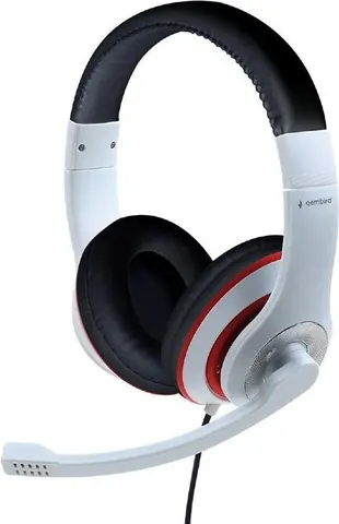 GEMBIRD Headset Λευκο/κοκκινο MHS-003
