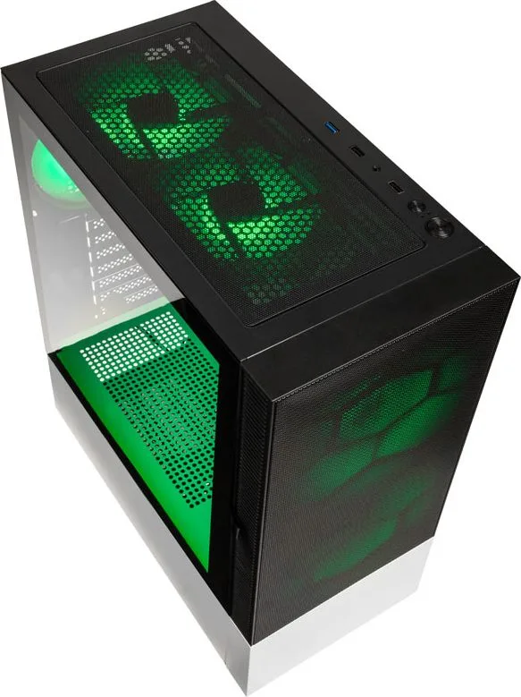 Kolink Observatory MX Mesh ARGB Midi Tower Case – Black/White (with 5 ARGB fans - 2x140mm & 3x120mm) — εικόνα 2