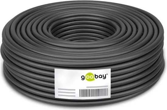 GOOBAY καλώδιο δικτύου 53867, CAT 7 S/FTP, Copper, 50m, μαύρο — εικόνα 2