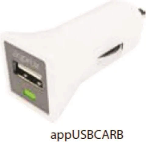 APPROX φορτιστής ΑΥΤΟΚΙΝΗΤΟΥ USB 5VDC/1A λευκό