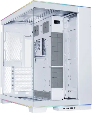 LIAN LI O11D EVO RGB White - White EATX(under 280mm)/ATX Columnless Tower PC Case