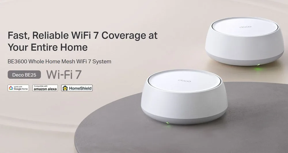 TP-LINK Home Mesh WiFi 7 System Deco BE25, 3600Mbps ΒΕ3600, V1.0 — εικόνα 2
