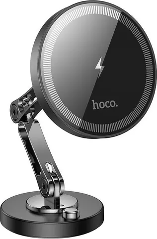 HOCO HW26 Jacques Metal Magnetic ασύρματο ΓΡΗΓΟΡΗΣ φόρτισης CAR Holder, Μαυρο-Γκρι