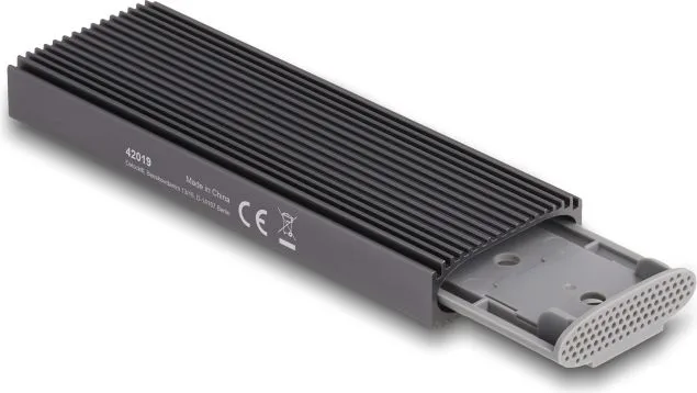 DELOCK θήκη για M.2 NVMe PCIe/SATA SSD 42019, tool free, 10Gbps, μαύρη — εικόνα 3