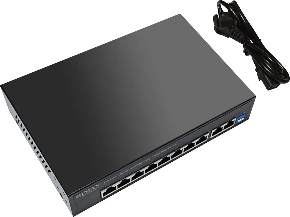 HIMAX PoE switch PS1802E-L, 8x Ethernet PoE & 2x Ethernet θύρες, έως 100Mbps — εικόνα 3