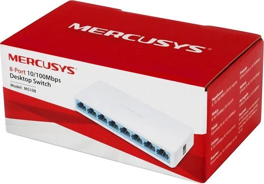 MERCUSYS Desktop Switch MS108, 8x 10/100 Mbps, Ver. 2 — εικόνα 5
