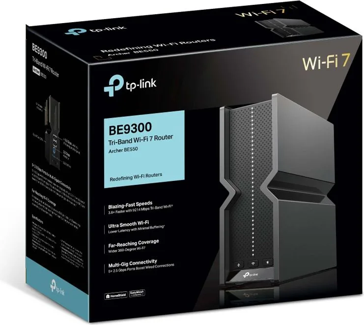 TP-LINK router Archer BE550, WiFi 7, 9214Mbps BE9300, Tri-Band, Ver. 1.0 — εικόνα 8