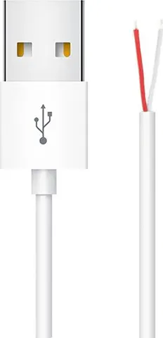 POWERTECH καλώδιο USB CAB-U156 με ελεύθερα άκρα, 1m, λευκό