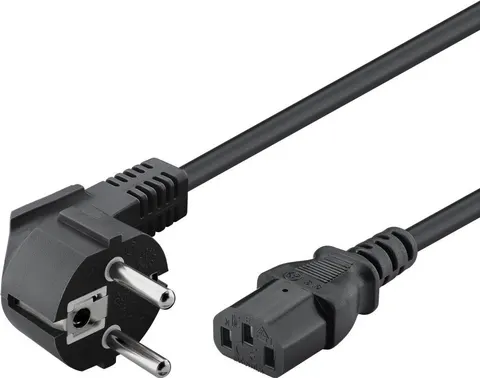 POWERTECH καλώδιο τροφοδοσίας CAB-P028, 3x 0.50mm, 1.5m, μαύρο, 10τμχ