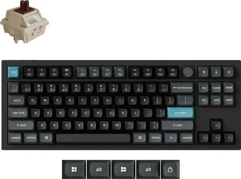 Keychron Q3 Ultra (Q3U-M3) ZMK RGB 8K Wireless Custom Mechanical Keyboard-Brown Switch 80% US