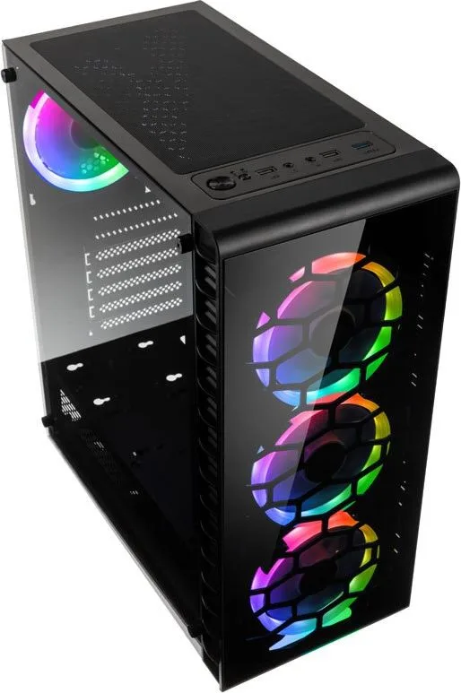 Kolink Observatory Lite RGB Midi-Tower - Tempered Glass - Black — εικόνα 2