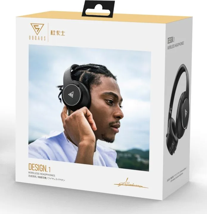 DOQAUS headphones DESIGN 1, ασύρματα & ενσύρματα, Φ40mm, 600mAh, μαύρα — εικόνα 8