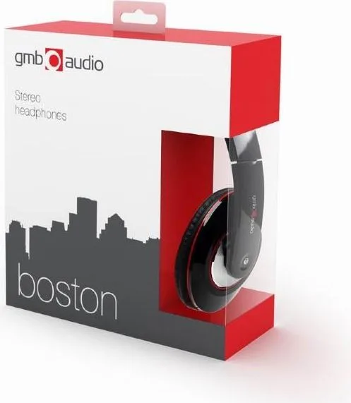 GEMBIRD Headset Boston μαύρο με κόκκινο MHS-BOS — εικόνα 4