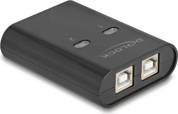 DELOCK USB Type B switch 11503, 2 σε 1, μαύρο — εικόνα 3