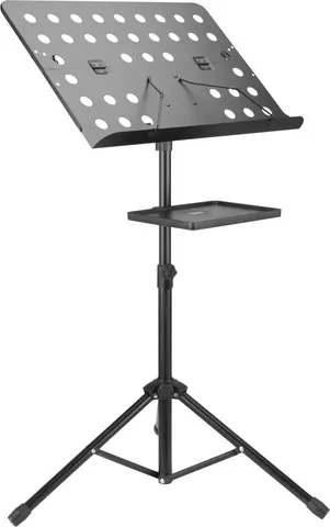 BRATECK αναλόγιο μουσικής MSS01-8, 75~150cm ύψος, με ράφι, μαύρο