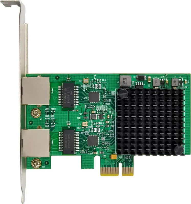 POWERTECH κάρτα επέκτασης PCIe σε 2x RJ45 2.5G ST7275, RTL8125B — εικόνα 2