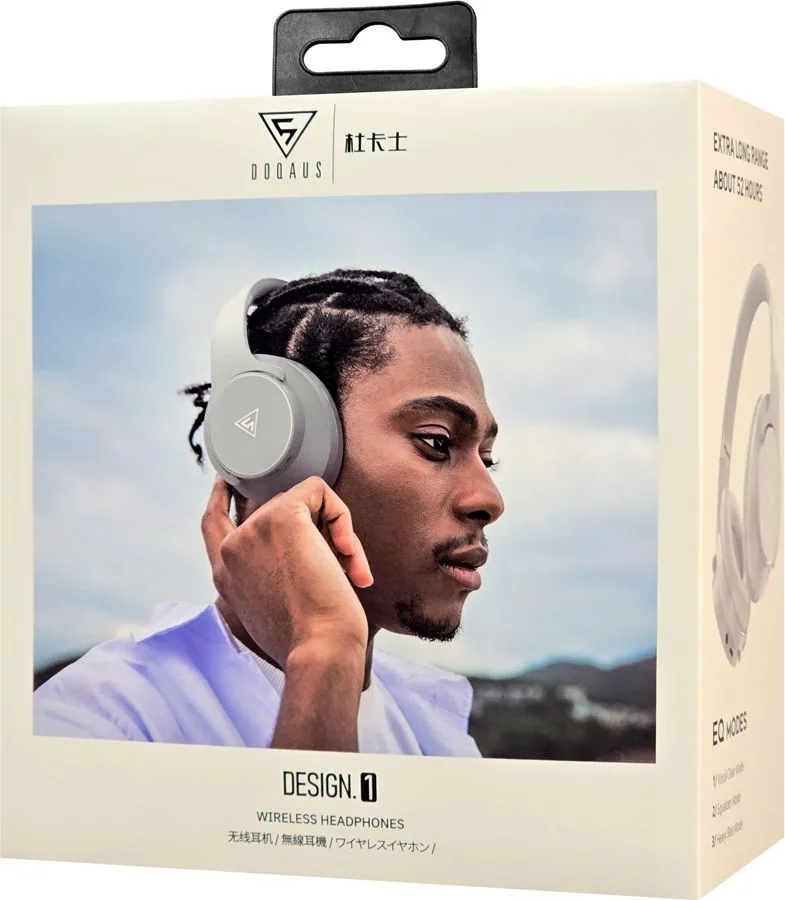DOQAUS headphones DESIGN 1, ασύρματα & ενσύρματα, Φ40mm, 600mAh, γκρι — εικόνα 8