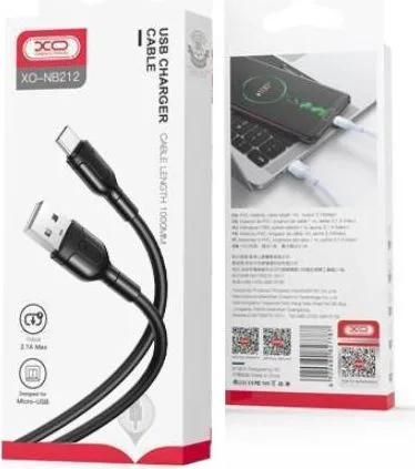XO NB212 καλώδιο φόρτισης Type-C μαύρο — εικόνα 2