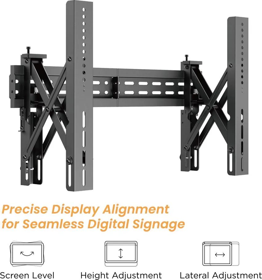 BRATECK επιτοίχια βάση τηλεόρασης LVW02E-46T, 37-70", έως 70kg, Pop-Out — εικόνα 4