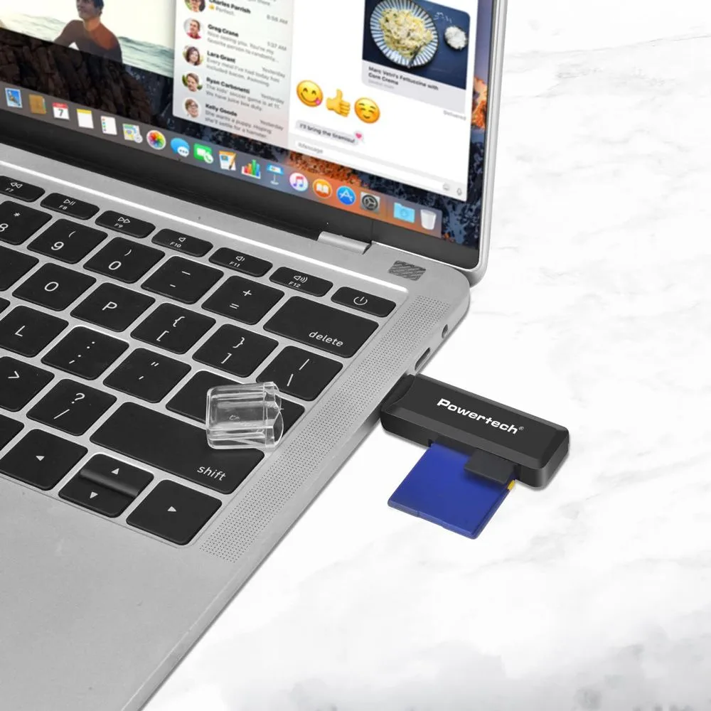 POWERTECH card reader PT-1605 για SD & micro SD, USB 3.0, 5Gbps, μαύρο — εικόνα 2