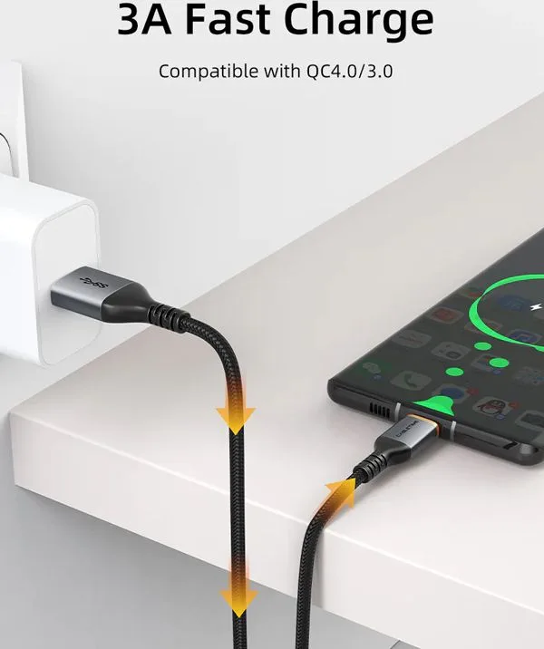 CABLETIME καλώδιο USB-C σε USB CT-AMCMG1, 3A, 5Gbps, 1m, μαύρο — εικόνα 2