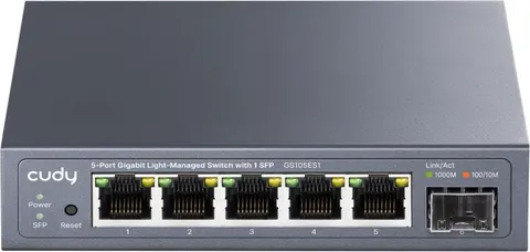 Cudy GS1010PS2 8-PORT Gigabit, με 2 Gigabit SFP, με 2 GbE, Poe+, Desktop Switch