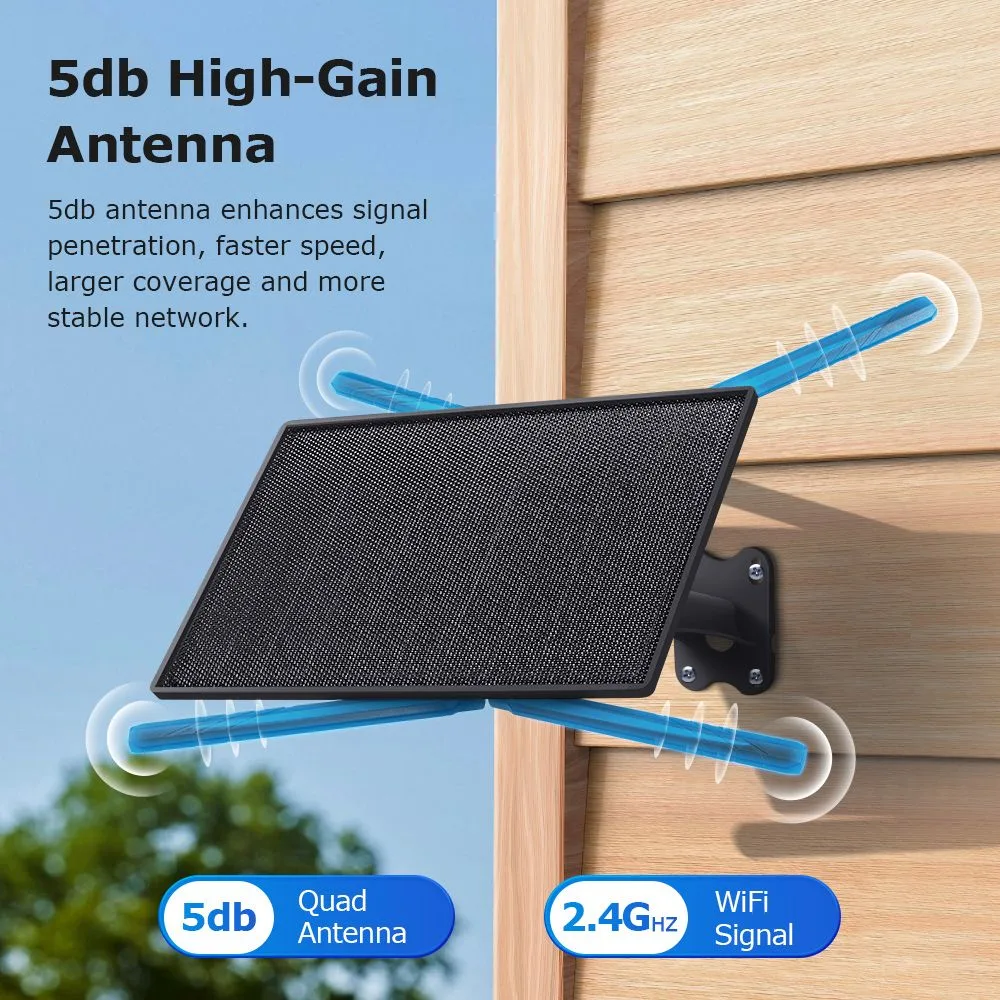 SECTEC ηλιακό router ST-SR08-EU-PNL με 2x πάνελ, 4G LTE, 150Mbps, 20100mAh, IP66 — εικόνα 3