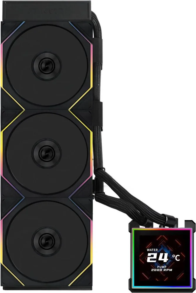 LIAN LI HydroShift II LCD-S 360 RGB TL FLEX fan Black - AIO CPU Liquid Cooler with TL RGB Fans — εικόνα 2