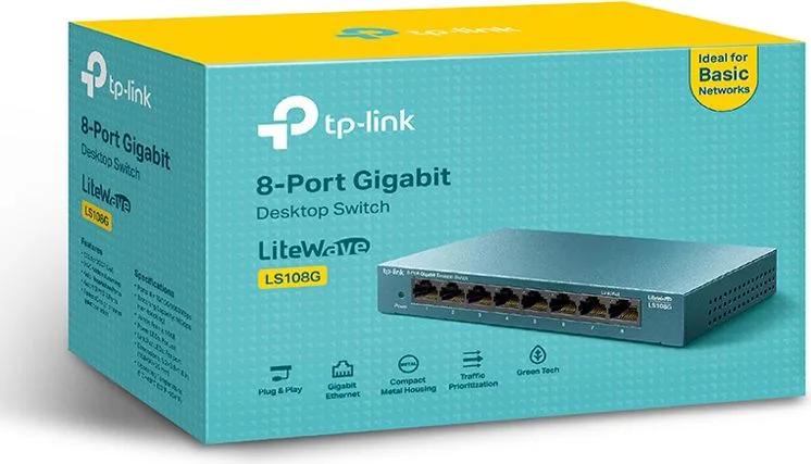 TP-LINK Desktop Switch LS108G, 8-port 10/100/1000Mbps, Ver. 1.0 — εικόνα 7