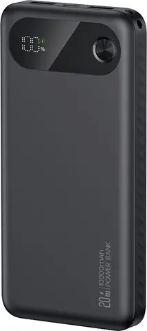 USAMS power bank CD249 με οθόνη, 3x θύρες εξόδου, 10000mAh, PD20W, μαύρο