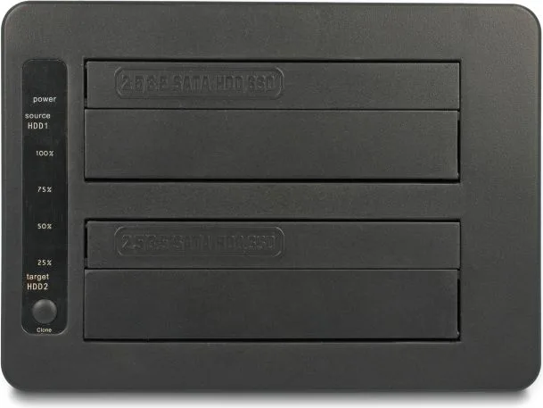 DELOCK docking station για 2.5" ή 3.5" SATA HDD/SSD 64183, 2 θέσεων, με card reader, 5Gbps, clone function, μαύρο — εικόνα 4