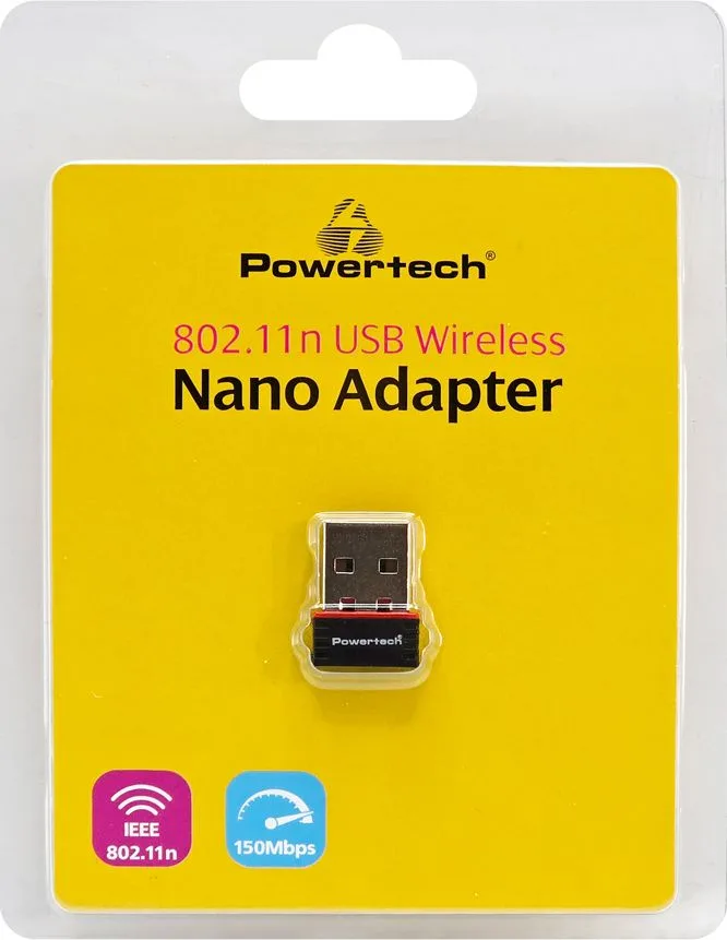 POWERTECH ασύρματος USB αντάπτορας δικτύου PT-1384, 150Mbps WiFi — εικόνα 4