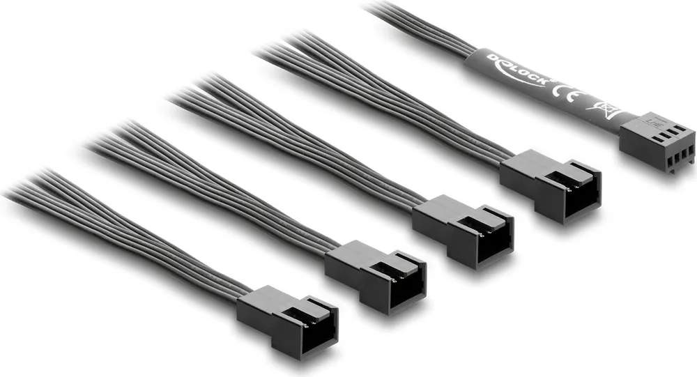 DELOCK καλώδιο 1x 4pin PWM σε 4x 4pin PWM 84540 για ανεμιστήρες, 40cm — εικόνα 2
