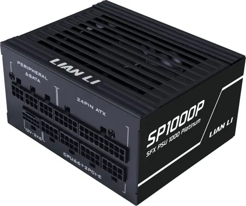 LIAN LI SP1000P Black -1000W 80+ Platinum PSU - 10 Years Warranty - 12V-2x6 - Japanese Capacitors