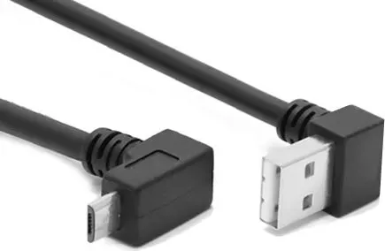 POWERTECH καλώδιο USB σε USB Micro CAB-U137, 90°, Easy USB, 1m, μαύρο