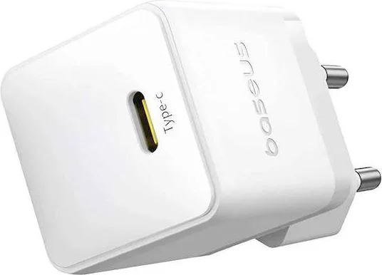 BASEUS Palm φορτιστής ΓΡΗΓΟΡΗΣ φόρτισης, 1 θύρα, 20W, ΛΕΥΚΟΣ — εικόνα 3