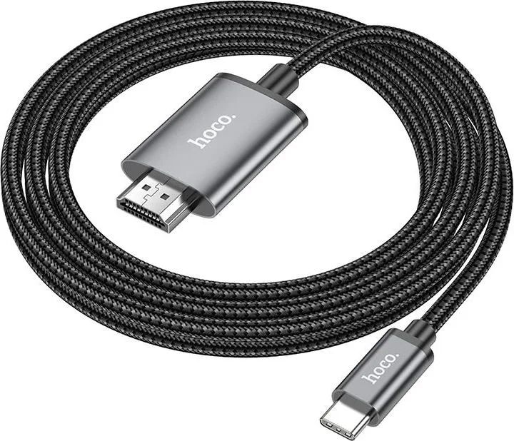 HOCO UA27 HD, καλώδιο ΕΙΚΟΝΑΣ, Type-C ΣΕ HDMI, γκρι — εικόνα 3