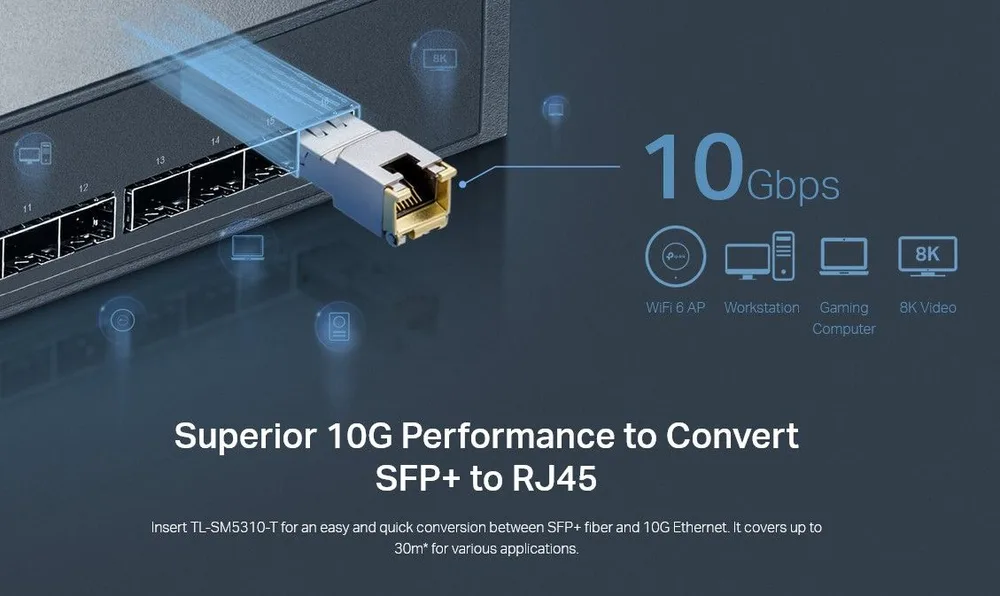 TP-LINK 10G Base-T RJ45 Sfp+ Module TL-SM5310-T, έως 30m, Ver. 1.0 — εικόνα 4