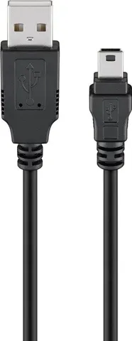 GOOBAY καλώδιο USB σε USB Mini 50768, copper, 480Mbps, 5V, 3m, μαύρο