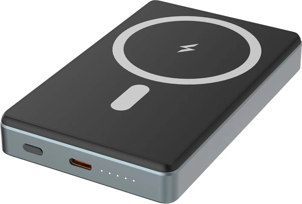 POWERTECH power bank PT-1377, 10000mah, magnetic wireless, 20W, γκρι — εικόνα 3
